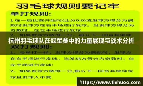 杭州羽毛球队在冠军赛中的力量展现与战术分析